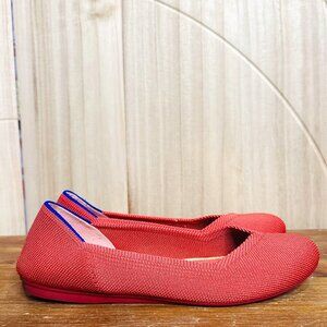 Rothy’s Round Toe Loafers in RARE Rose Pink Color -Royal Blue Piping Casual 6.5